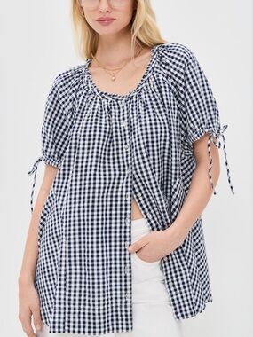 Free People Farley Gingham Tunic